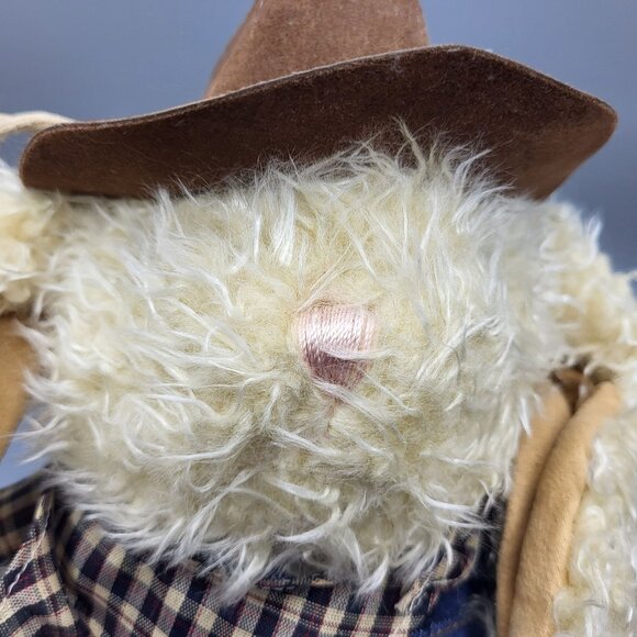 Vtg DanDee Easter Bunny Standing Rabbit Plush Western Cowboy Cow Bunny Plush 16" - Picture 11 of 16